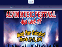 Tablet Screenshot of alvinmusicfestival.com
